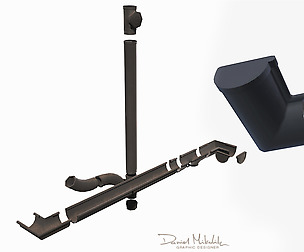 Old Black Gutter System PBR