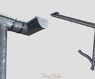 Old Steel Gutter System PBR
