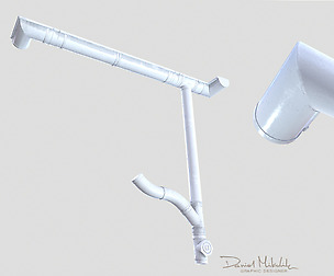 White Plastic Gutter System PBR