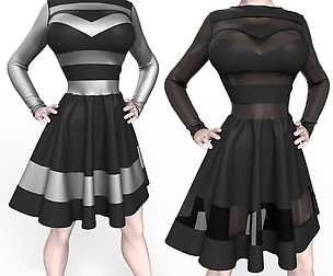 Marvelous Designer Project File: Bad Girl Dress