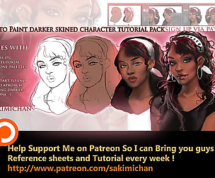 Dark skin character tutorial pack