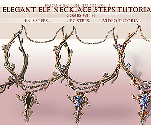 Elegant elf necklace video tutorial pack