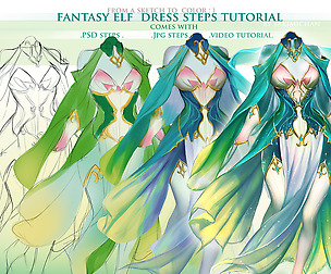 fantasy elf dress video tutorial pack