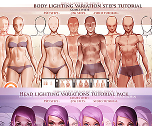 Face light & Body lighting tutorial packs