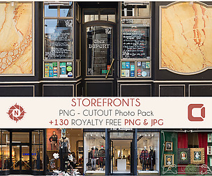 Storefronts - PNG Photo Pack