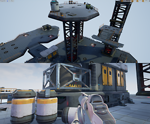 Modular Sci-Fi Space Base Location and Props