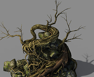 Explore the mountains - ancient trees and rocks 01