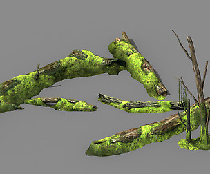 mountains - dead wood - green algae - broken 01