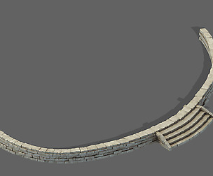 Rainbow City - Plaza stairs fence