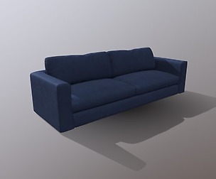 Blue Velvet Sofa 001