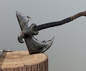Eagle axe with runes