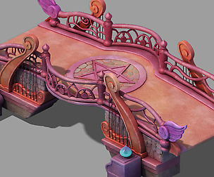 Disney main city - Pink Stone Bridge 02