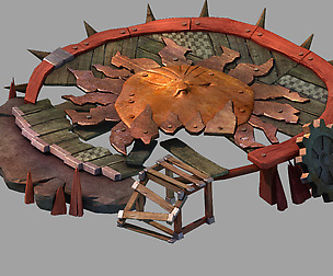 Black light hole - small wooden stand 02
