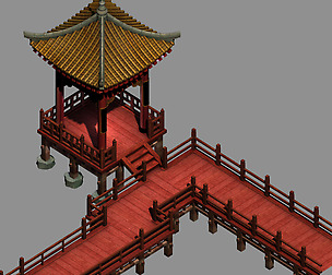 Lake - Wooden Corridor - Pavilion