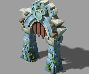 Cartoon - City - City Gate 02