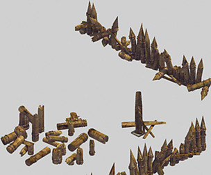 Wooden Pole - Broken Fence 03