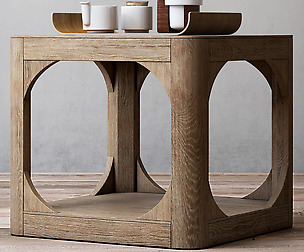 RH Martens square side table 20sq