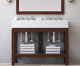 RH HUTTON DOUBLE CONSOLE WASHSTAND