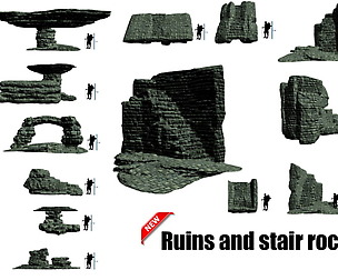 Ruins and stair rock