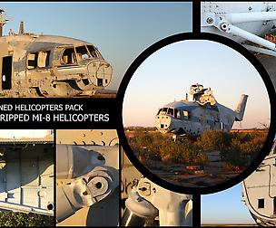 Retired & Stripped MI-8 Helicopters Pack