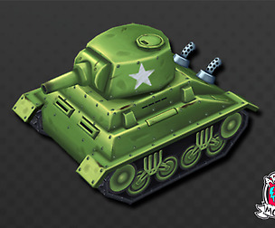 Cartoon WW2 Tank