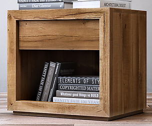 RECLAIMED RUSSIAN OAK 26in OPEN NIGHTSTAND