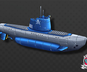 Hand Painted Diesel Submarine