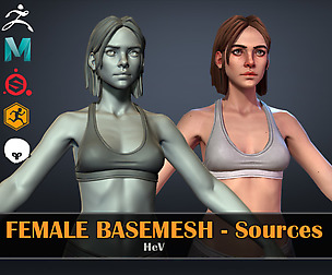 Female Basemesh - Sources Bundle