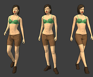 Rigged Lowpoly Female Character - Diana