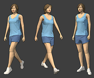 Rigged Lowpoly Female Character - Jodi