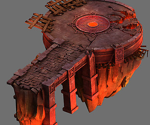 Magma Rift - Round Platform 01