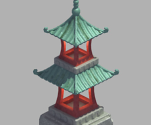 Yong An City - decorative stone lamp 06