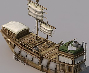 Traffic - Large wooden boat 2702