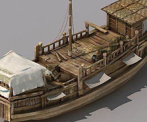 Transportation - Large wooden boat 2704