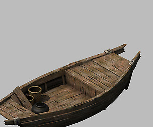 Traffic - Small wooden boat 04