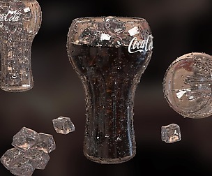 classic glass of coca cola