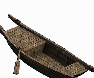 Small wooden boat 043