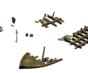 Fishing Village - Broken Fishnet Accessories