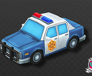 Cartoon Police Car