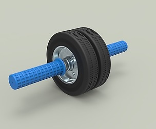 Twin-wheeled gymnastic roller