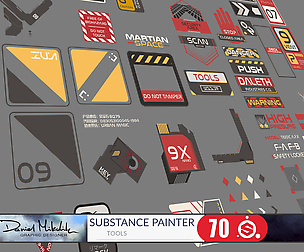 Cyber Sci-Fi Substance Painter Tools