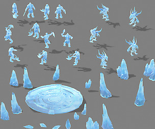Glacier Ancient Area - Magic Army Ice Sculpture 01