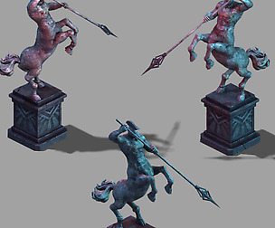 Palace of underground - people horse sculpture 01