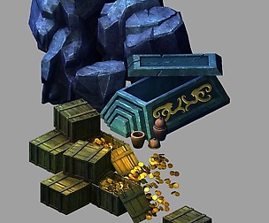 Tomb Map - Coffin Box Gold Coins