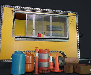 Food Truck with Street assets Mini Pack