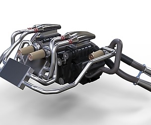 Double engine V8