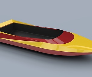 Hull of jet sprint boat