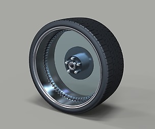 Clear car wheel