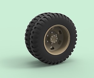 Double wheel from old truck