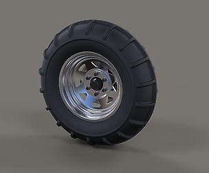 Front wheel from Dirt dragster